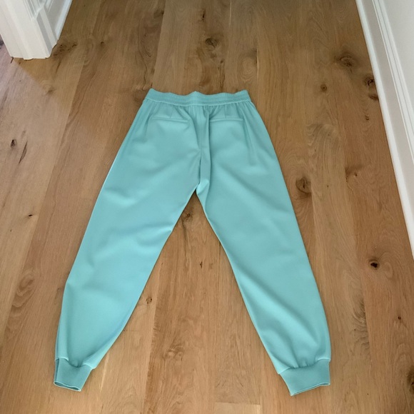 Shop Alice + Olivia Pete Faux Leather Jogger Pants in Breeze - Picture 6 of 11